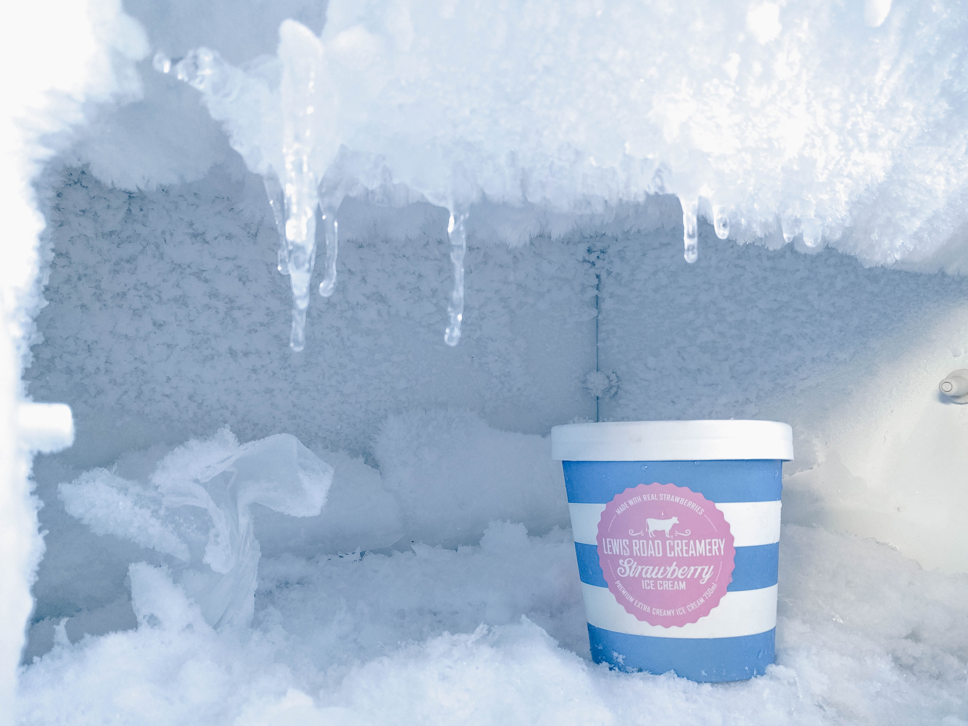 image of a frosted over freezer